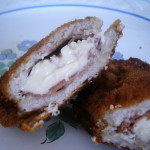 Librito de lomo relleno de jamón y queso