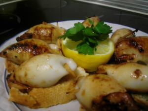 Chipiron plancha con vinagreta