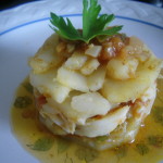 Receta de timbal de bacalao con patata