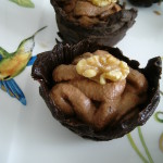 Vasos de chocolate con trufa