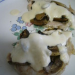 Lomo con Mi-cuit de pato y champiñones